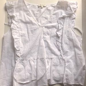 Madewell Side Tie Peplum Top